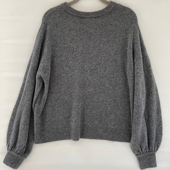 Madewell Alpaca Wool Blend Balloon Sleeve Sweater S Monochrome Capsule Wardrobe - Picture 3 of 11